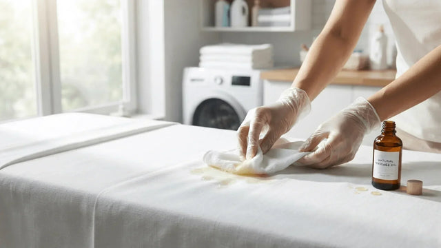 How to Get Massage Oil Out of Sheets (The Method Therapists Use)